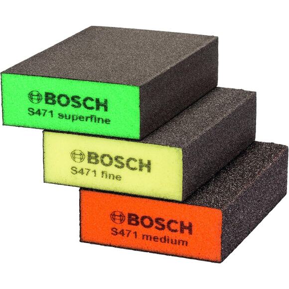 Bosch Polishing Sponge Set 3-Pack Orange Yellow Green - Picture 1 of 5